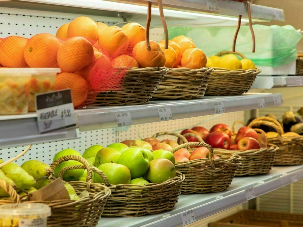 Fresh Organic Fruits at Grandpas' Garden Organics Supermarket